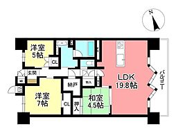 Tステージ日南公園スカイデイズ 3LDKの間取図画像