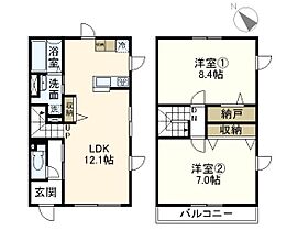 ハイムインバルトI  ｜ 神奈川県横浜市戸塚区上倉田町（賃貸テラスハウス2LDK・1階・67.49㎡） その2