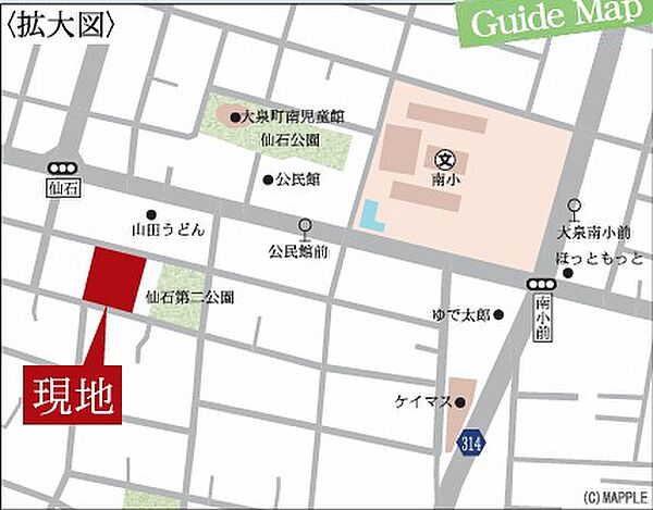 地図を拡大表示