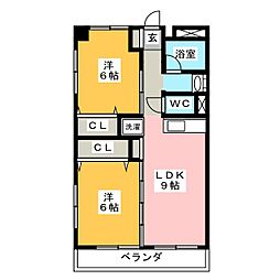 ピアチェーレ江南 2LDKの間取図画像