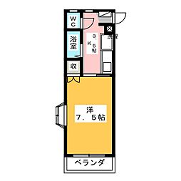 ロイヤルマンション本郷 1Kの間取図画像