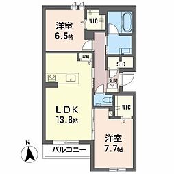 ソフィア江南 2LDKの間取図画像