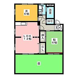 ドエルクレセント 2LDKの間取図画像