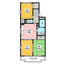 ベルフォーレ本郷 3LDKの間取図画像