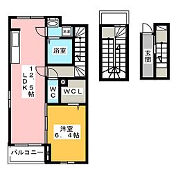ハウスアメニティ 1LDKの間取図画像