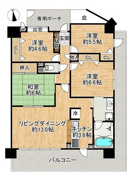 4LDK 間取り