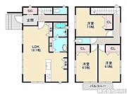 ＜7号棟 参考プラン＞建物価格2100万円、土地面積121.08？(36.62坪)、建物面積99.36？(30.04坪)