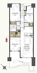 リーベスト西千葉 3LDKの間取図画像