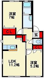 ボヌール立屋敷 A棟 2階