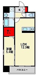 Muu.黒崎 1LDKの間取図画像