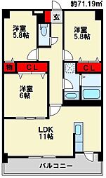 間取図画像 3LDK
