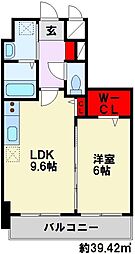 アースコートY'sシティ西神原 1LDKの間取図画像