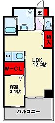 ダ・ヴィンチ 1LDKの間取図画像