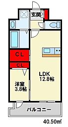 レジェンド111 1LDKの間取図画像