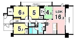 ダイアパレス勝川駅前 4LDKの間取図画像