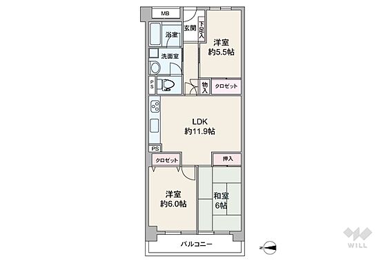 間取り図。7階...