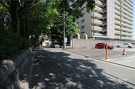 敷地北側の前面道路
