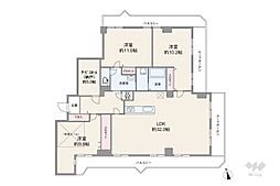 サニークレスト宝塚 3SLDKの間取図画像