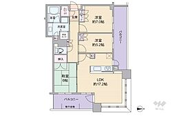 ジオタワー宝塚WEST 3LDKの間取図画像