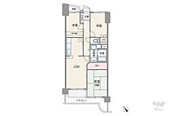 NEOダイキョー逆瀬川 3LDKの間取図画像