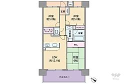 エスリード宝塚 3LDKの間取図画像