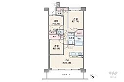 藤和宝塚ホームズヴィオレ 3LDKの間取図画像