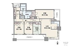 ジオタワー宝塚WEST 4LDKの間取図画像
