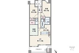 キングレジデンスラ・セーヌ宝塚 3LDKの間取図画像