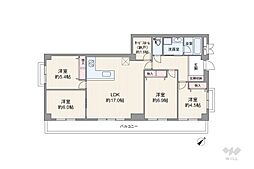 シャンティー逆瀬川E棟 4SLDKの間取図画像