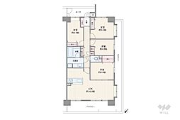 宝塚清荒神ヒルズ 4LDKの間取図画像