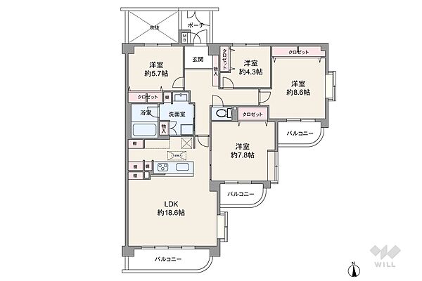 間取りを拡大表示