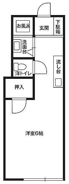 プレジール若草 201｜福島県いわき市郷ヶ丘2丁目(賃貸アパート1K・1階・22.78㎡)の写真 その2