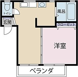 ベルメゾン 1LDKの間取図画像