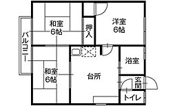 コーポおおはら 3DKの間取図画像