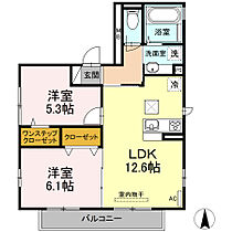 神奈川県川崎市中原区下小田中5丁目（賃貸アパート2LDK・1階・54.60㎡） その2