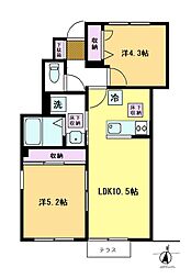 Coil 2LDKの間取図画像