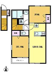 Coil 2LDKの間取図画像