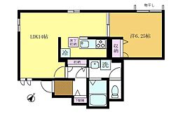 BP西片 1LDKの間取図画像