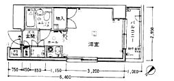 スターハイツ横須賀中央 ワンルームの間取図画像