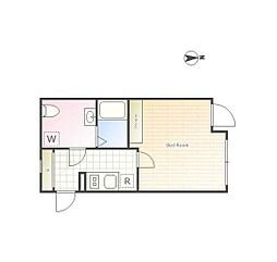 東京メトロ千代田線 湯島駅 徒歩4分の賃貸マンション 3階1Kの間取り