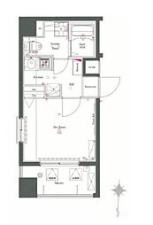 都営浅草線 本所吾妻橋駅 徒歩6分の賃貸マンション 6階1Kの間取り