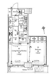 プレール・ドゥーク蔵前2 1LDKの間取図画像