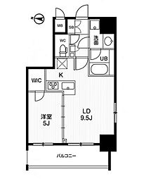 ジェーヴィア両国4スカイガーデン 1LDKの間取図画像