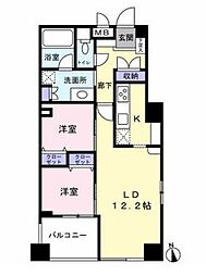 ベラカーサ秋葉原 2LDKの間取図画像