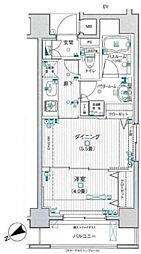 日神デュオステージ浅草橋 1DKの間取図画像