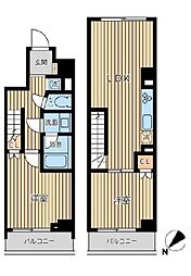 オーキッドレジデンス蔵前2 2LDKの間取図画像