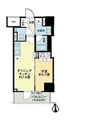BrunPilier日本橋 1DKの間取図画像