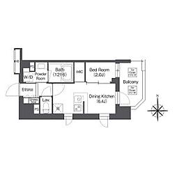 COMFORIA森下SOUTH 1DKの間取図画像