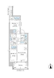 パークアクシス新御徒町イースト 2DKの間取図画像