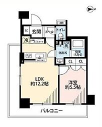 プレール・ドゥーク森下3 1LDKの間取図画像